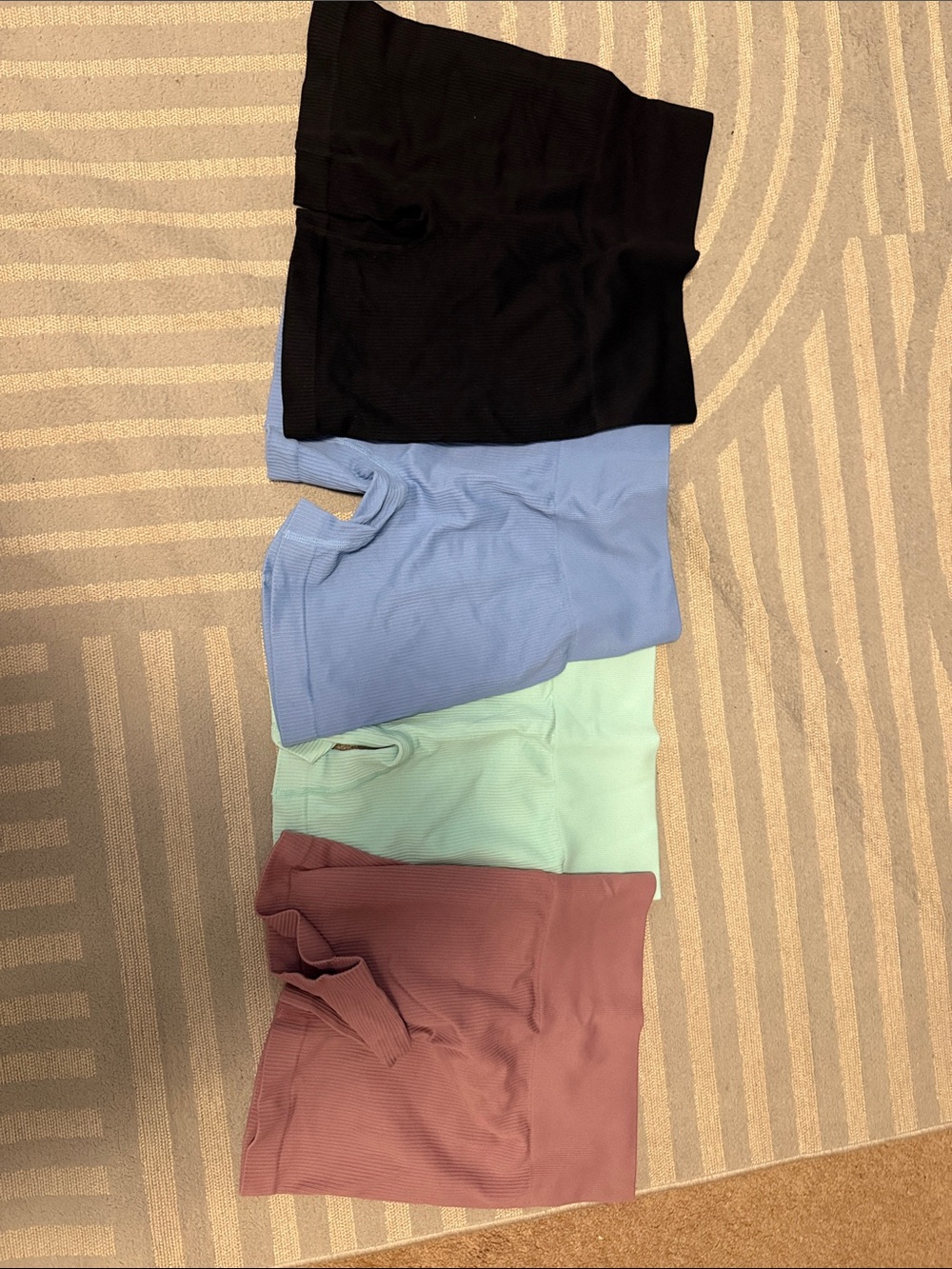 Women’s Ribbed Shorts Pack - Black, Light Blue, Mint, Mauve